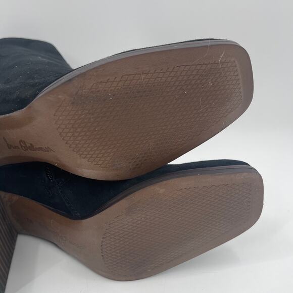 NEW SAM EDELMAN Boots Size 5 Osten Ankle Booties Suede Black Heeled Heels NWOT - Picture 10 of 15